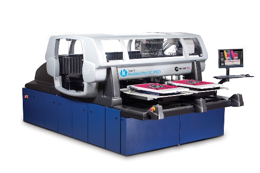 The Kornit Digital Avalanche DC Pro direct-to-garment printer 