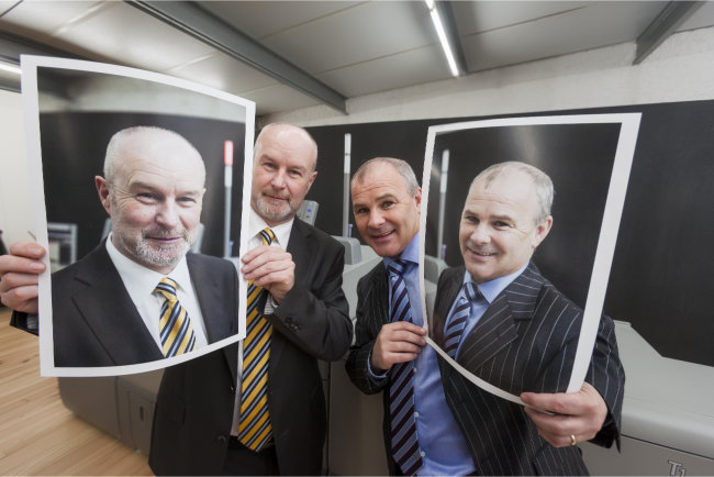 Pictured announcing Ricoh Ireland's €100K deal with Plus Print are (L-R) Paul Kealy, Production Print Division, Ricoh Ireland, and John Kenny, Sales Director, Plus Print, at Plus Print in Dublin Industrial Estate.