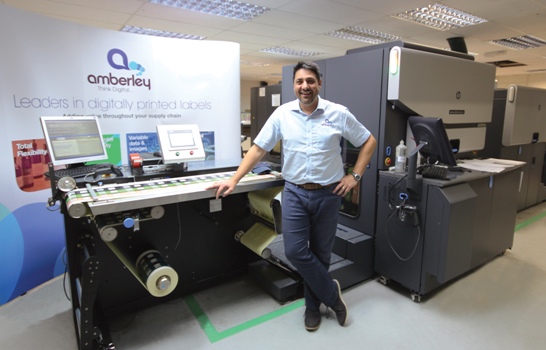 Trevor Smith, Managing Director, Amberley Labels, with the new HP Indigo WS6800 Digital Press