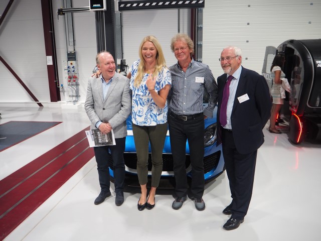 David Wright of Coventry University and Jodie Kidd alongside Ian Callum ...