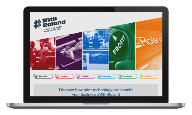 Laptop visual of the #WithRoland blog