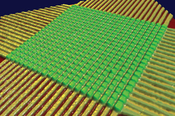 Overlapping nanowires, with the memristor elements placed at the intersections. Integrated-circuit design is currently based on three fundamental elements: the resistor, the capacitor, and the inductor. A fourth element was described and named in 1971 by Leon Chua, a professor at the University of California, Berkeley’s Electrical Engineering and Computer Sciences Department, but researchers at HP Labs didn’t prove its existence until April 2008. This fourth element—the memristor (short for memory resistor)—has properties that cannot be reproduced through any combination of the other three elements.