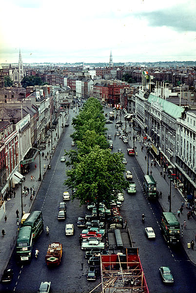 O'Connell St., Dublin from_Nelson's Pillar, 1964