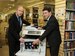 Pictured in the library at IT Carlow are Fergal Flanagan IT Carlow and John Jones Datapac 